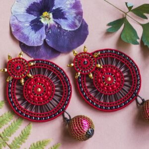 Home handmade beaded earrings